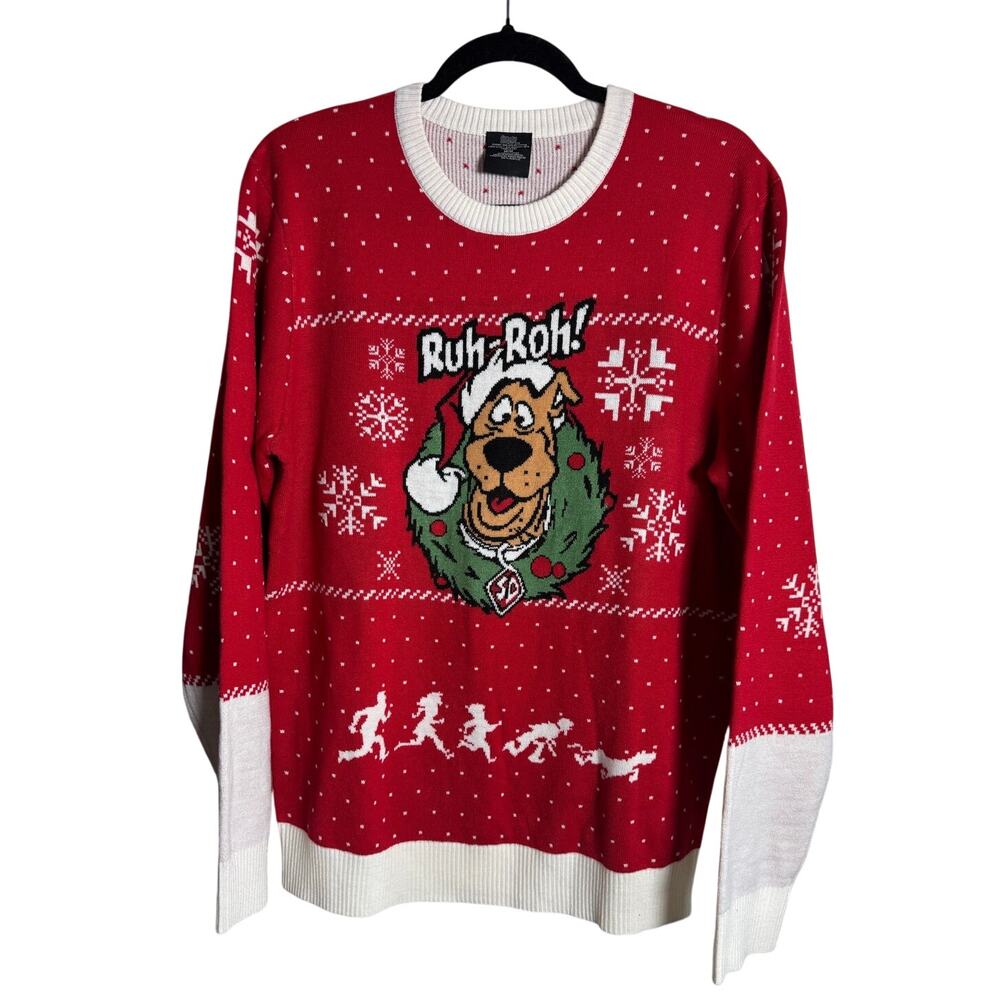 SCOOBY-DOO "Ruh-Roh!" Christmas Sweater Size M